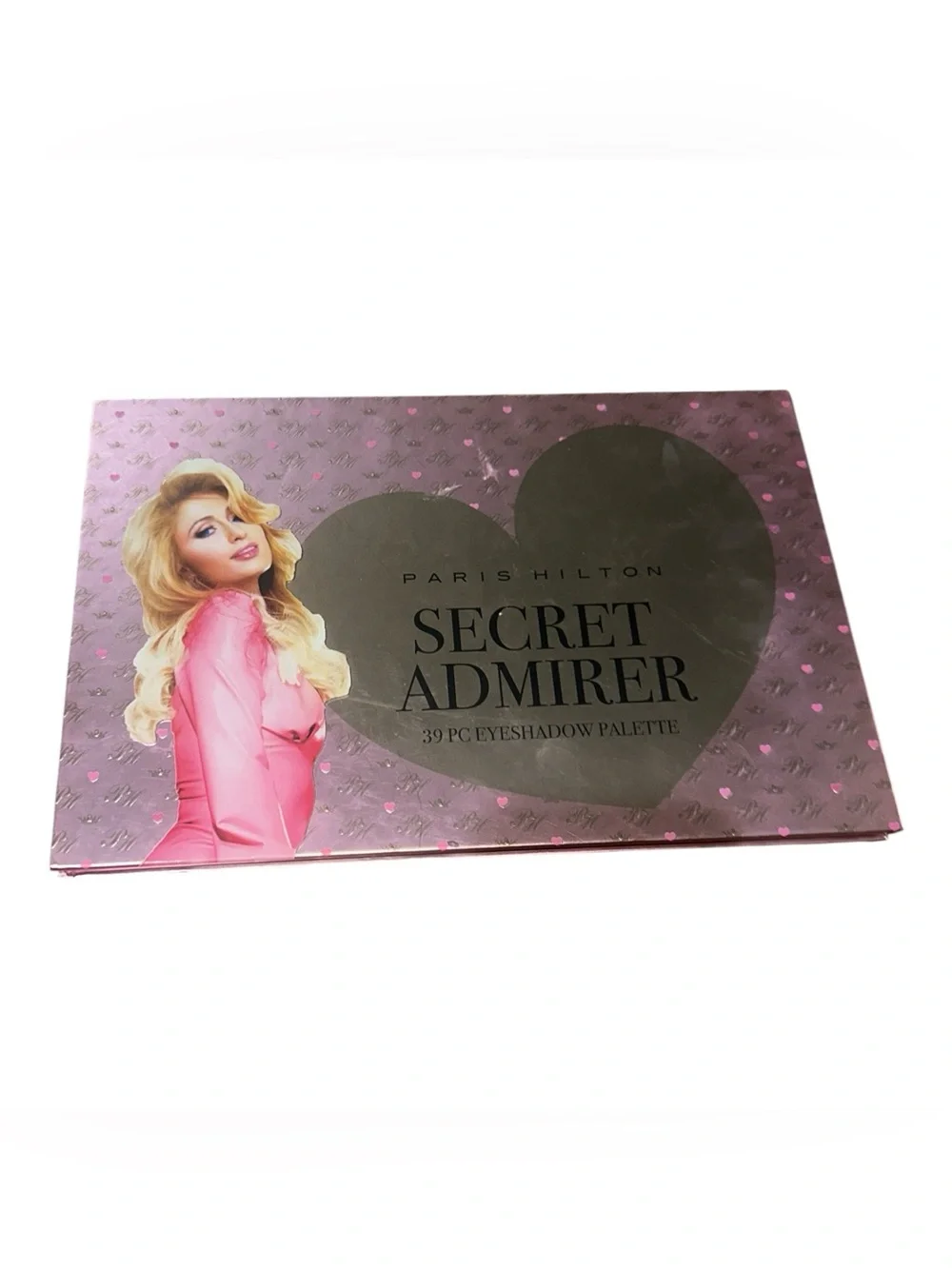 Paris Hilton Secret Admirer 39 PCS eyeshadow palette featuring a pink heart